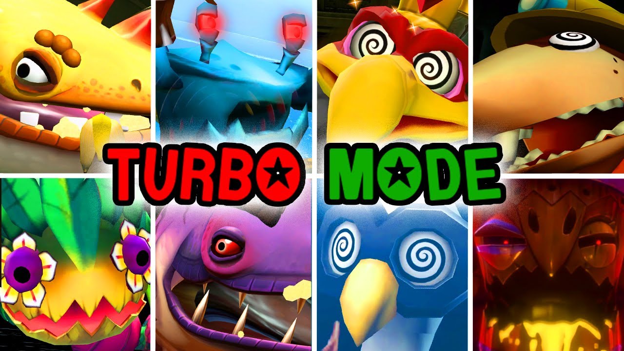 Donkey Kong Country Returns HD - All Bosses on Turbo Mode (Gold Medal / No Damage)