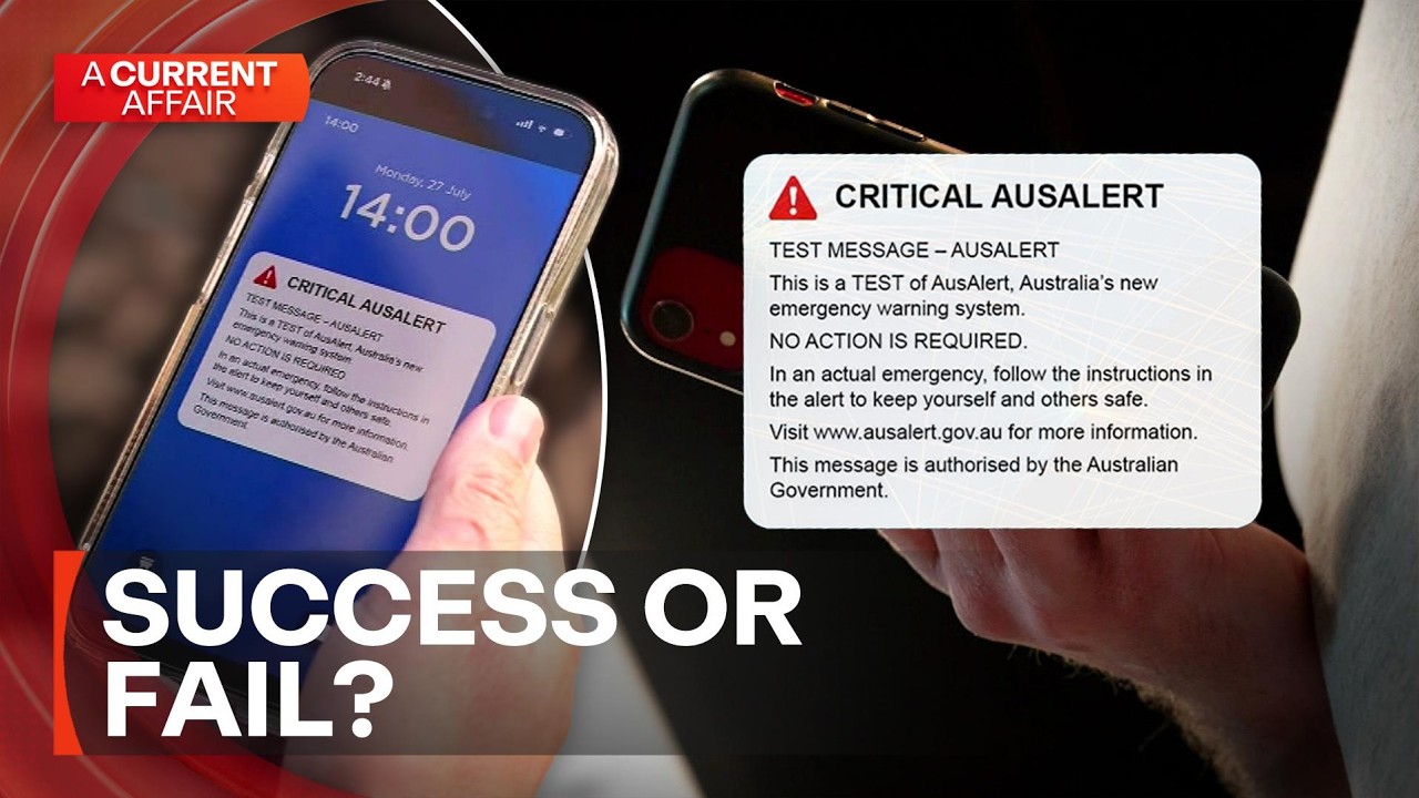 Millions of phones blare for AusAlert test | A Current Affair