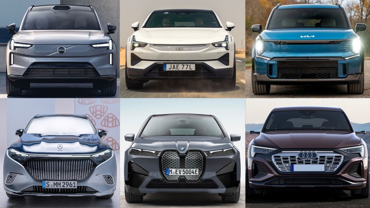 Volvo EX90 2025 года против Kia EV9 против Polestar 3 против BMW iX против Audi Q8 e-tron против ...