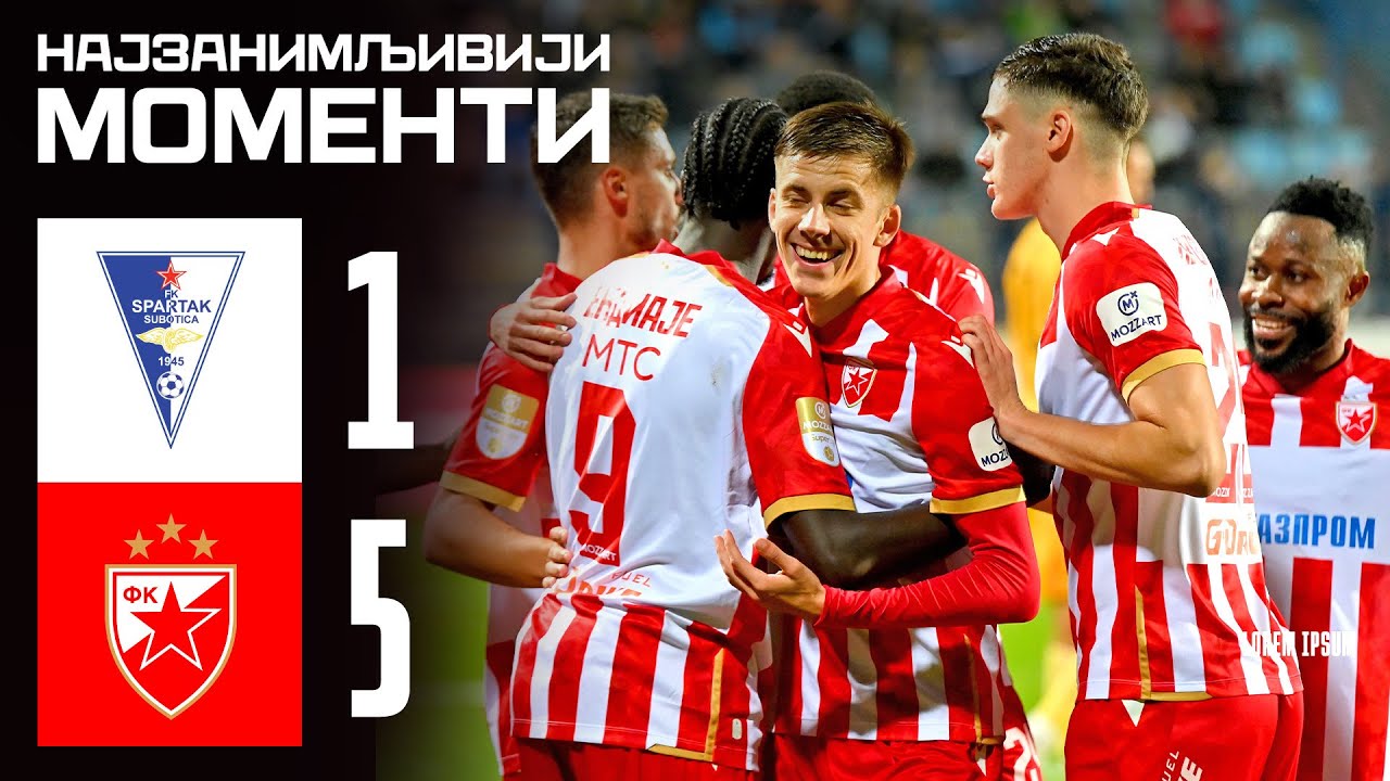 Spartak - Crvena zvezda 1:5, highlights