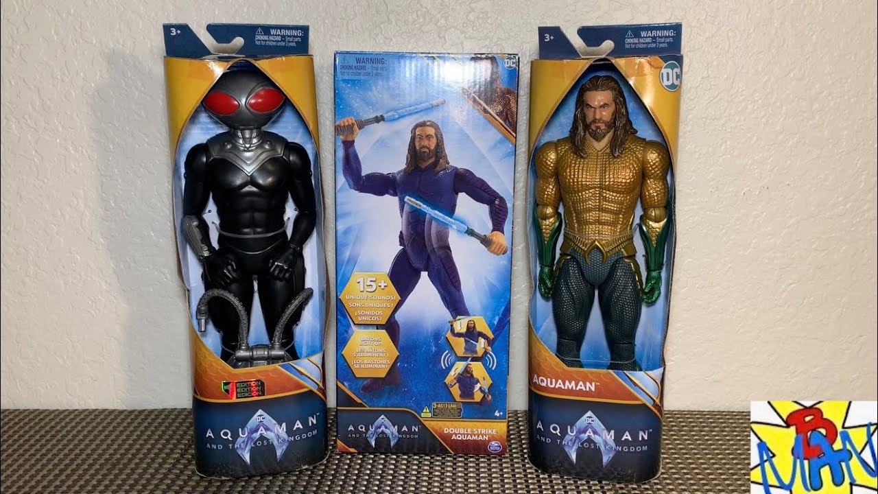 Aquaman 2 -Aquaman and the Lost Kingdom Spin Master 12” Double Strike Stealth Black Manta DC Figures