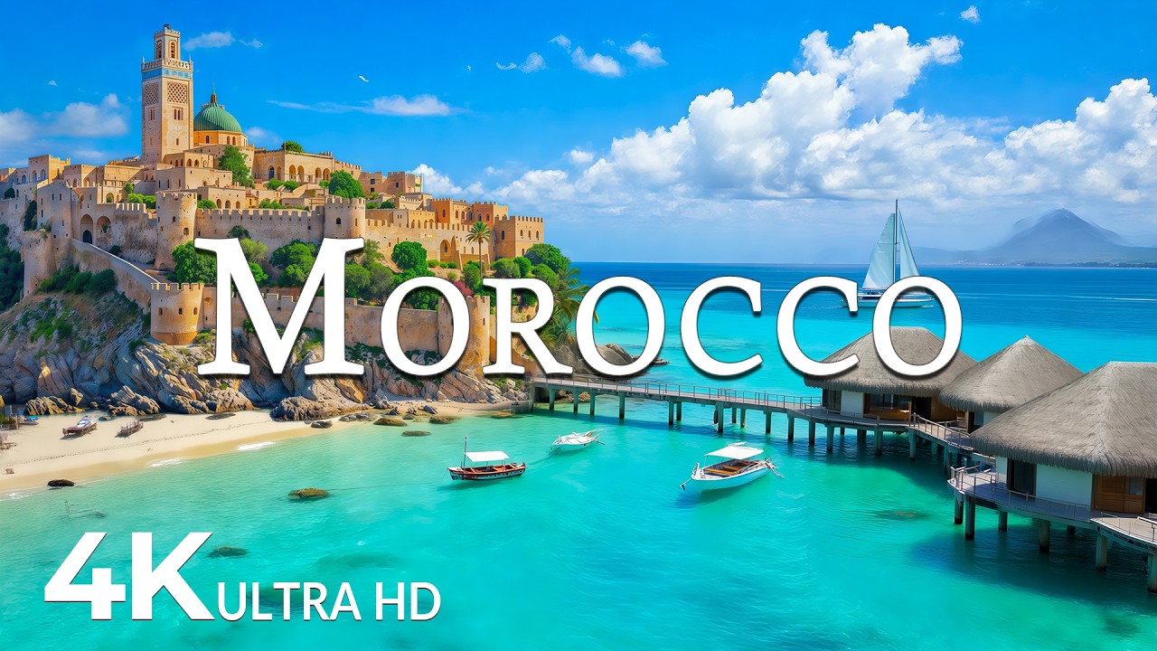 FLYING OVER MOROCCO (4K UHD) &ndash; Soothing Music Along With Beautiful Nature Video - 4K Video ULTRA HD
