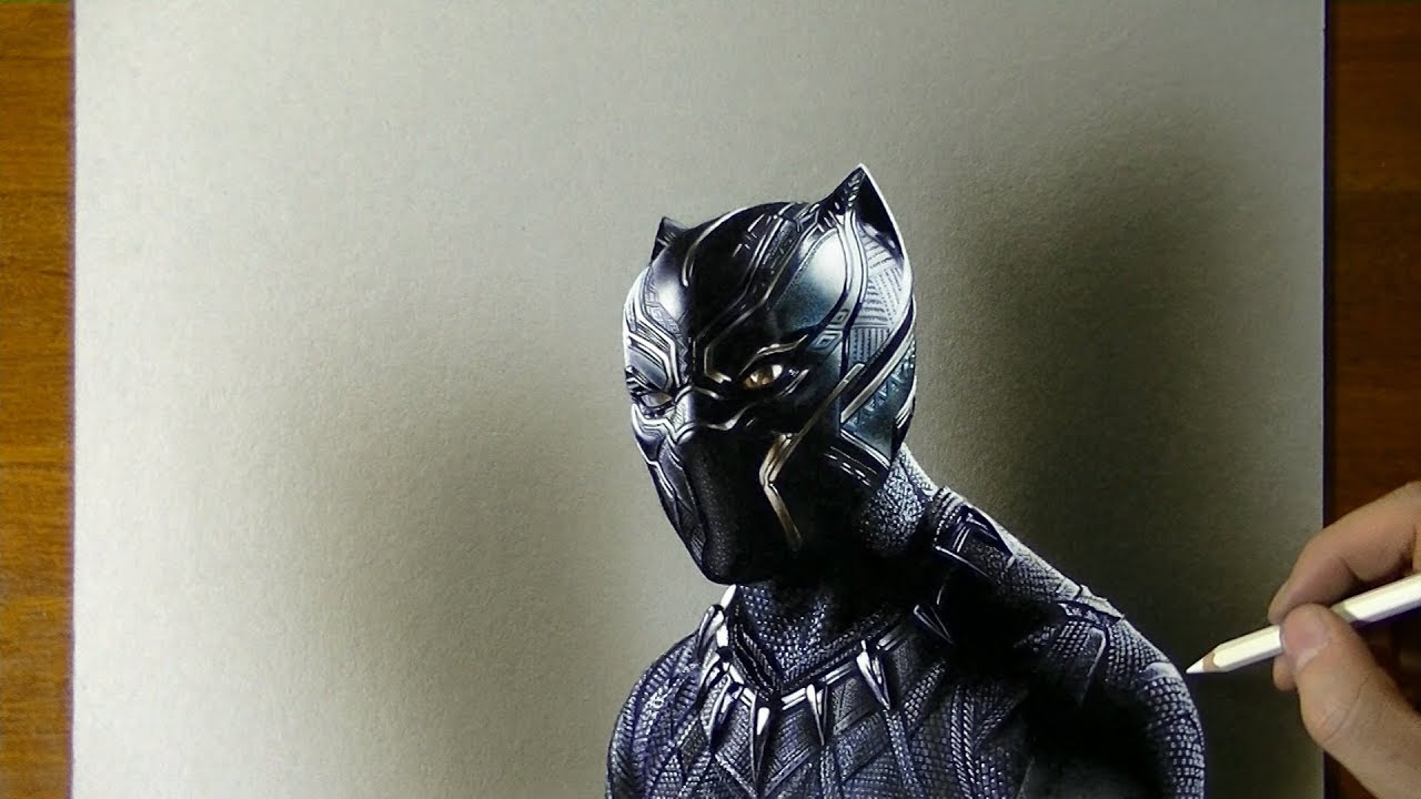 Black Panther Drawing from Marvel Movie