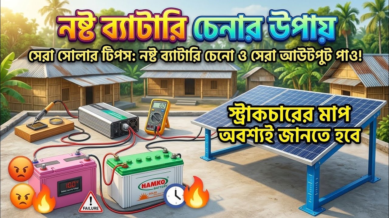 সোলার প্যানেল সঠিক ভাবে বসানোর উপায় জেনে নিন। 