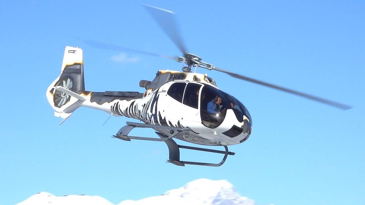 Airbus Helicopters H130 with amazing paint at Courchevel | #helicopter 