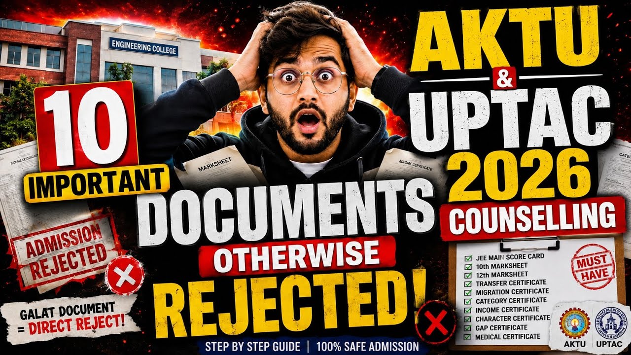 UPTAC/AKTU Counselling 2026 Documents Required 🔥 बिना इन Documents के Admission Cancel हो सकता है 