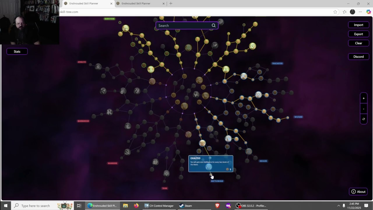 Enshrouded - Ranger build review using skill tree planner