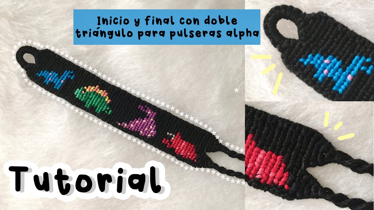 TUTORIAL | Inicio y final con doble triángulo para pulseras alpha