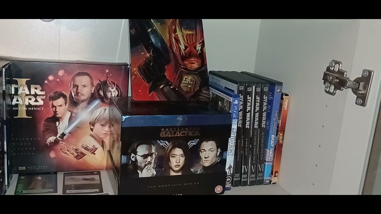 VHS bookshelf collection horror, scifi mostly  #vhs #retrocollector #retro #90s 