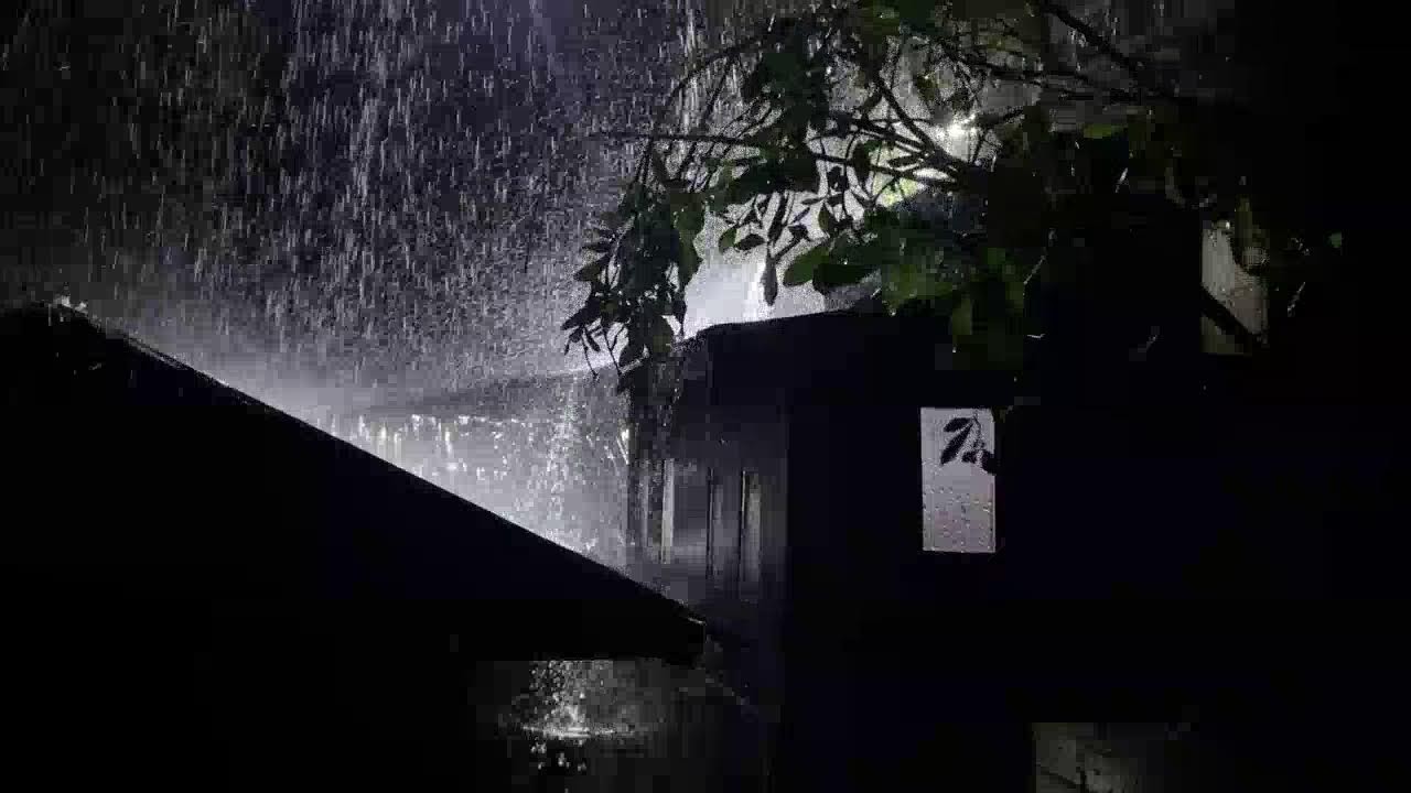 Strong Rain Sounds on Tin Roof for Deep Sleep