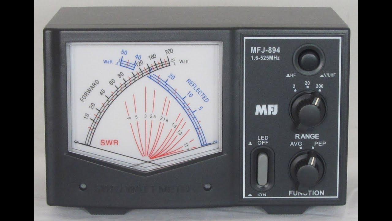 MFJ-894 giant cross needle SWR power meter