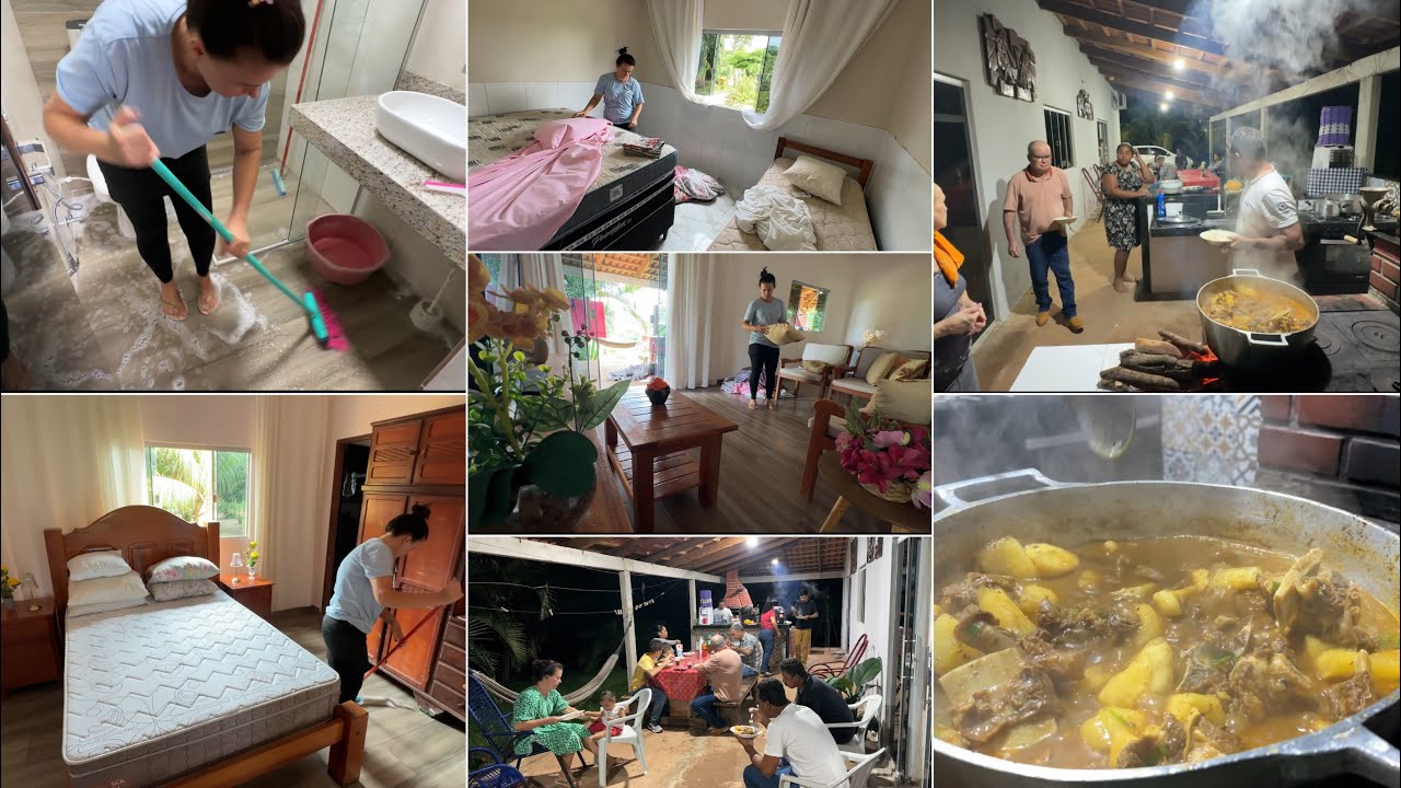 1° faxina no casarão de 2026 + meu aniversário de 43 anos aqui na roça com meus familiares 