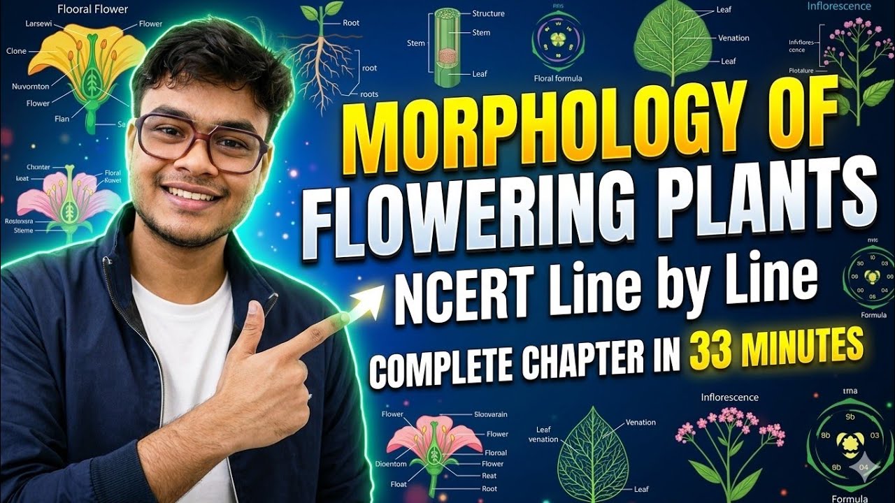 Morphology of Flowering Plants mind map | NCERT Line by Line | Class 11 Biology | NEET