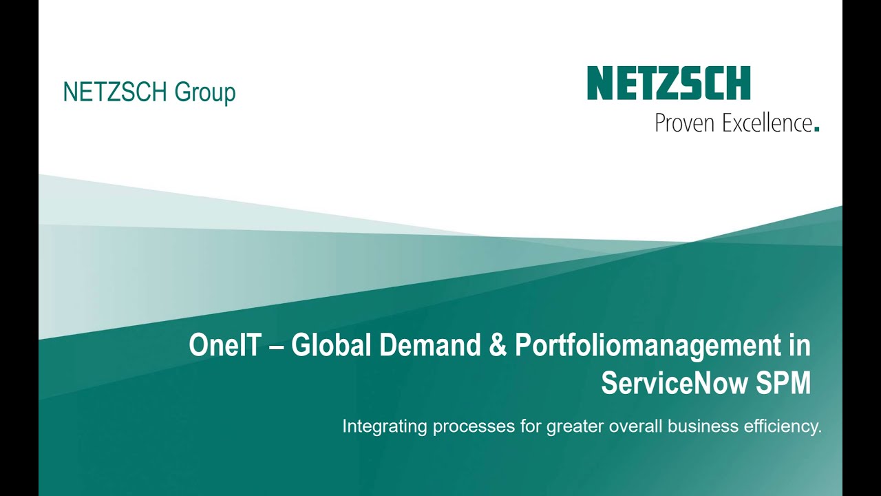 PlanHorizon ServiceNow SPM Conference 2025 - NETZSCH Created a Single Source of Truth for Global IT