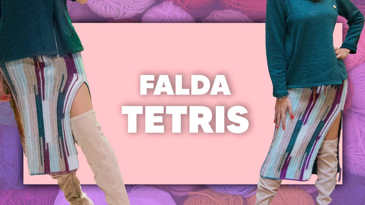 FALDA TETRIS - TEJER CROCHET SÚPER FÁCIL en Tejer es de guapas