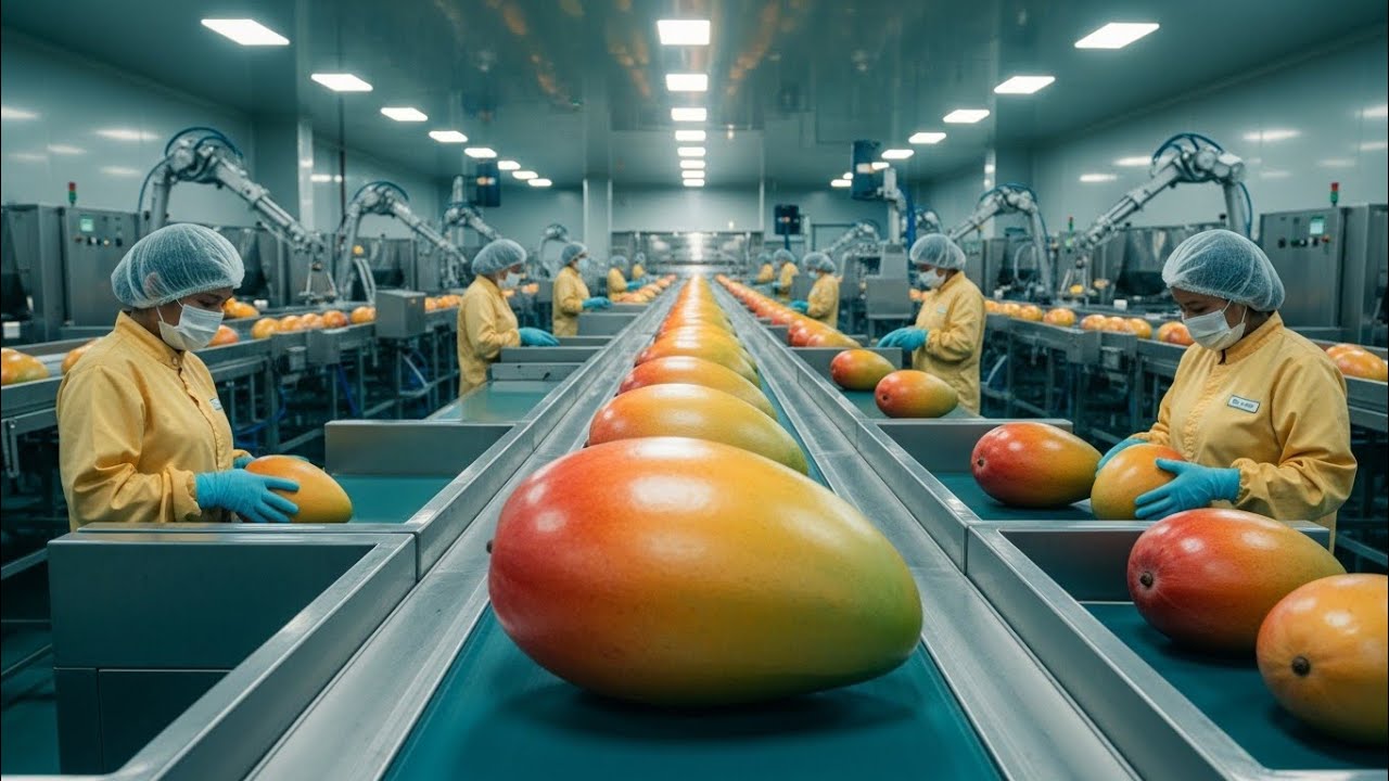 Inside the Mango Juice Factory &ndash; Full Process How Luxury Juices Are Made