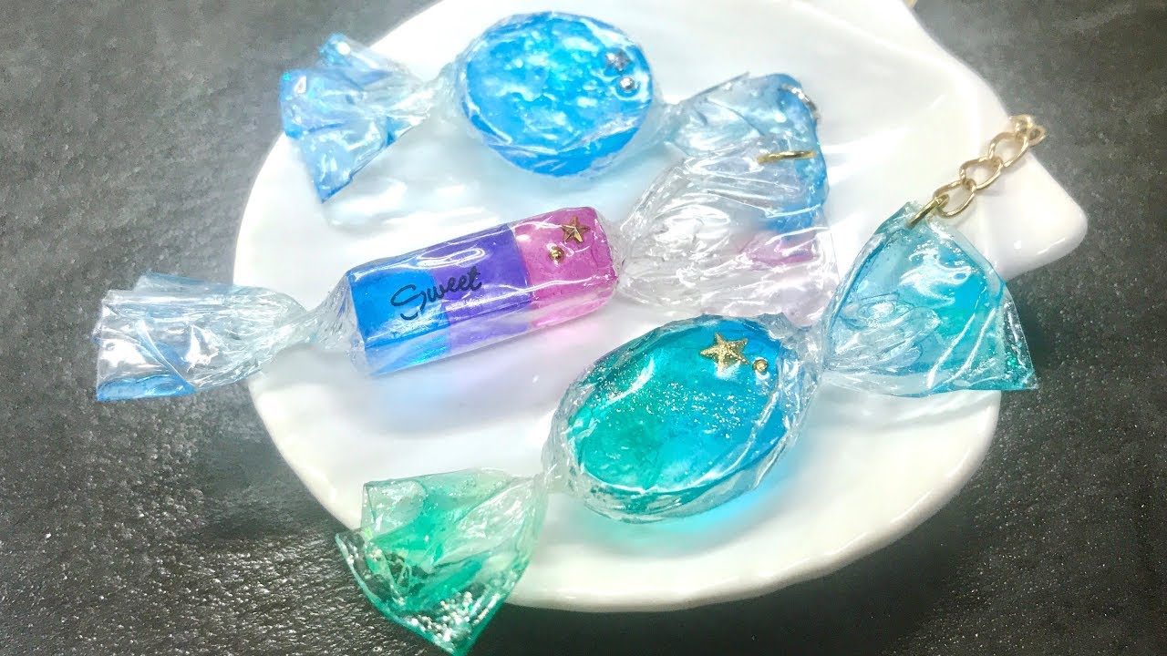 【UVレジン 100均】キャンディのバックチャーム作ってみました　UVresin Candy's back charm