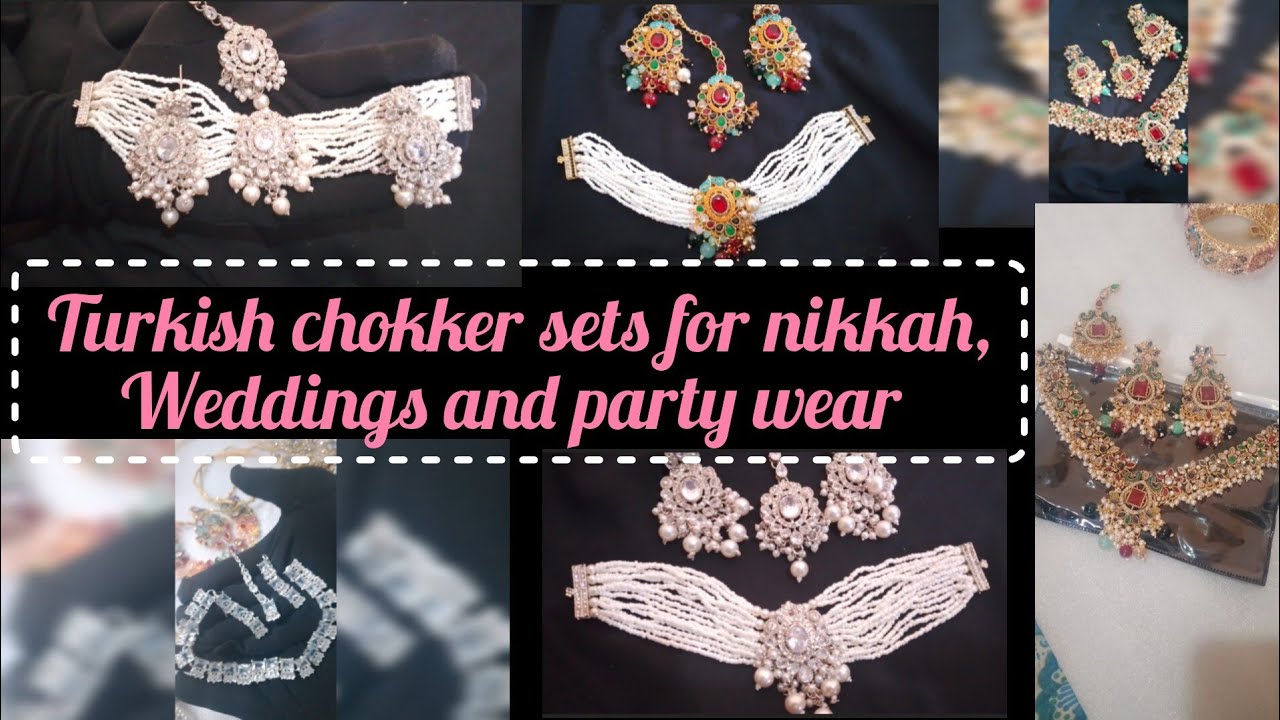 Trending chokker designs for Girls | antique Turkish chokker necklace #choker #party #fashion 