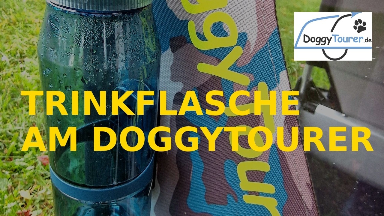 Trinkflasche am Anhänger für Tier und Mensch
