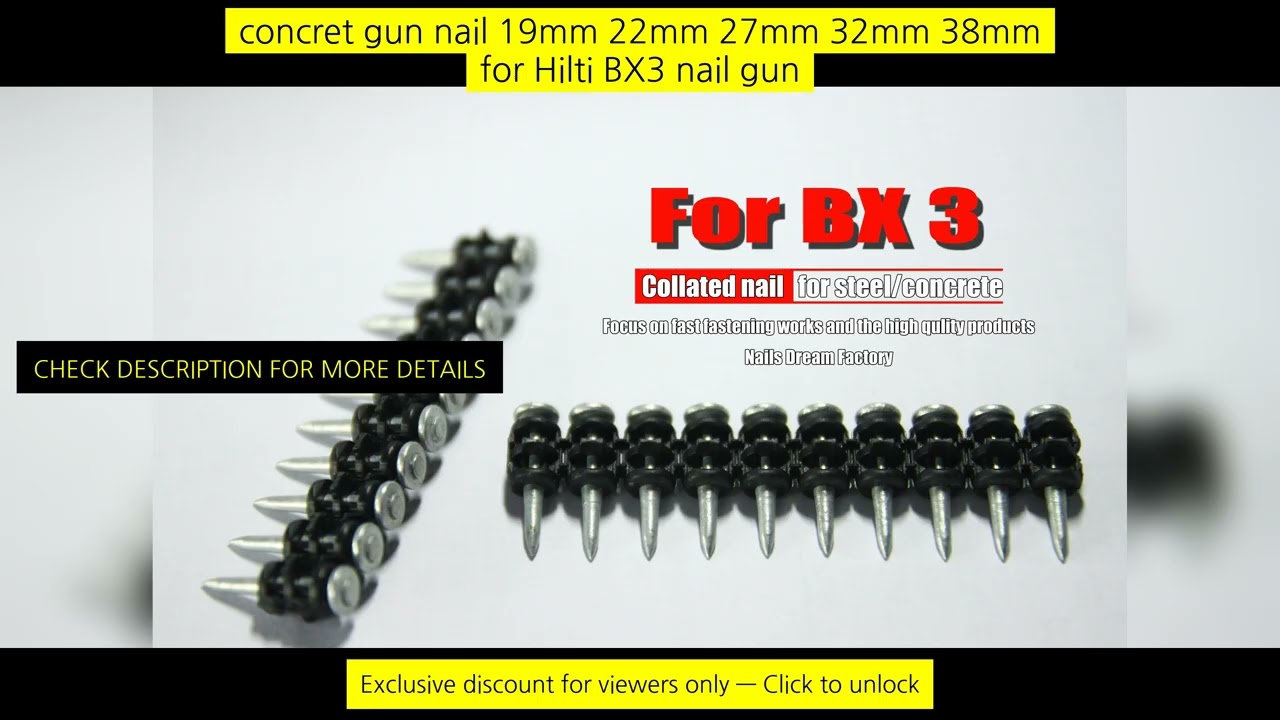 Concret Gun Nail 19Mm 22Mm 27Mm 32Mm 38Mm For Hilti Bx3 Nail Gun