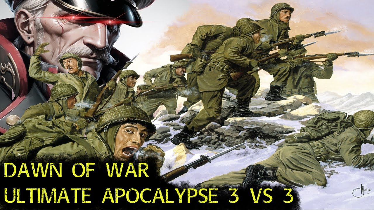 Dawn of War Ultimate Apocalypse: 3 vs 3 Imperial Guard, Tau vs Chaos Demons, Imperial Guard, Tau