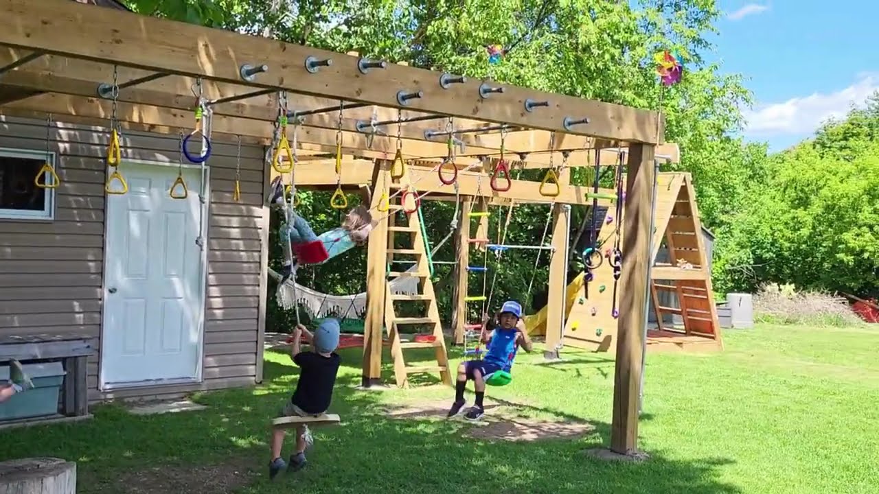 DIY Calisthenics Backyard Playground for Kids #gym #sports