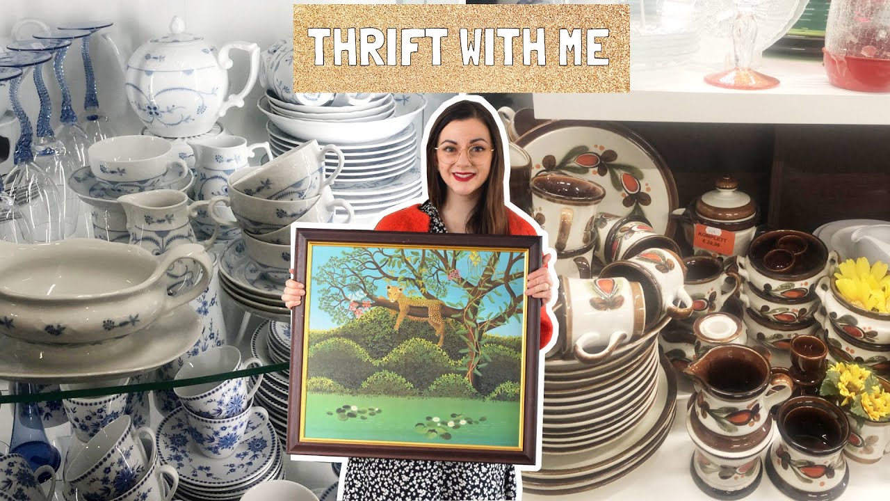 I Went Thrifting in Germany And Found The Best Mid Century Home Decor!