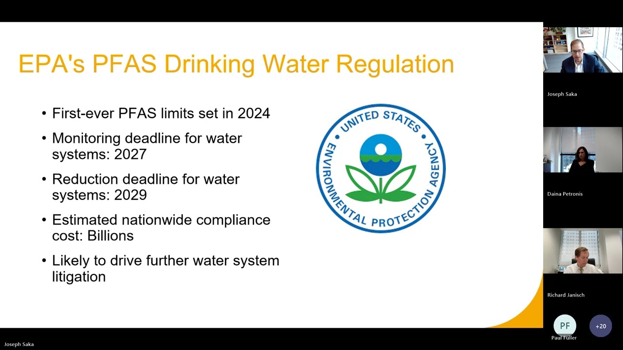 PFOS & PFAS Impact on the Water Sector - Part II - Insurance Recovery - WLG Webinar  5