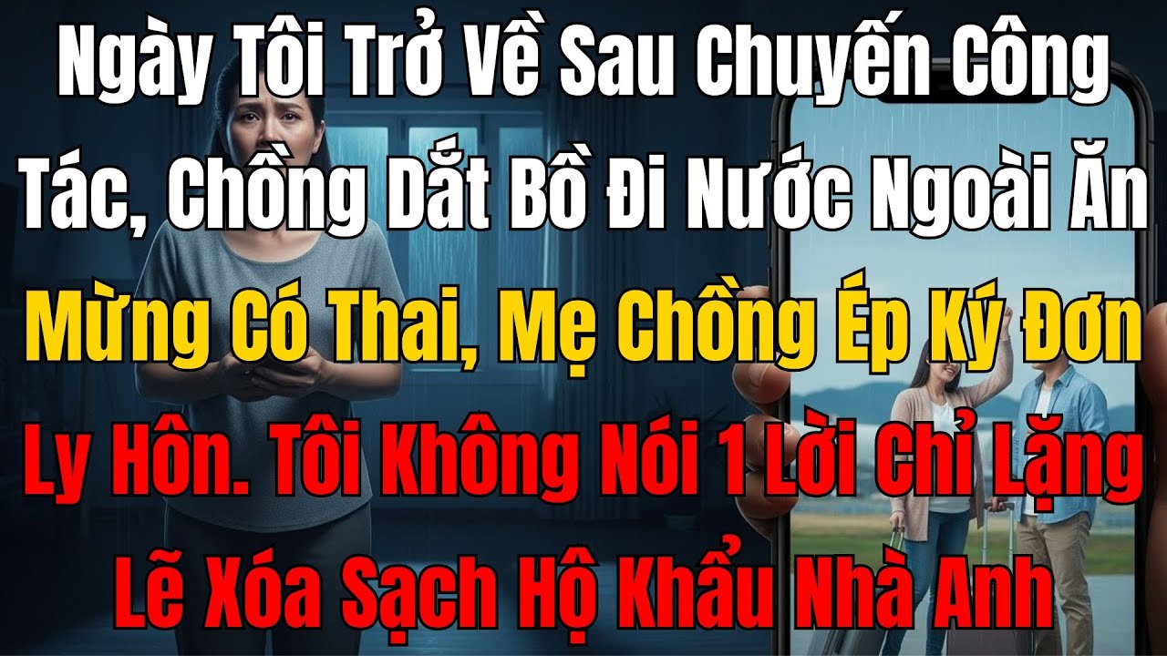 Chồng Đưa Bồ Đi Nước Ngoài Ăn Mừng Có Thai, Gia Đình Chồng Hùa Theo, Tôi Xóa Sạch Hộ Khẩu Nhà Anh