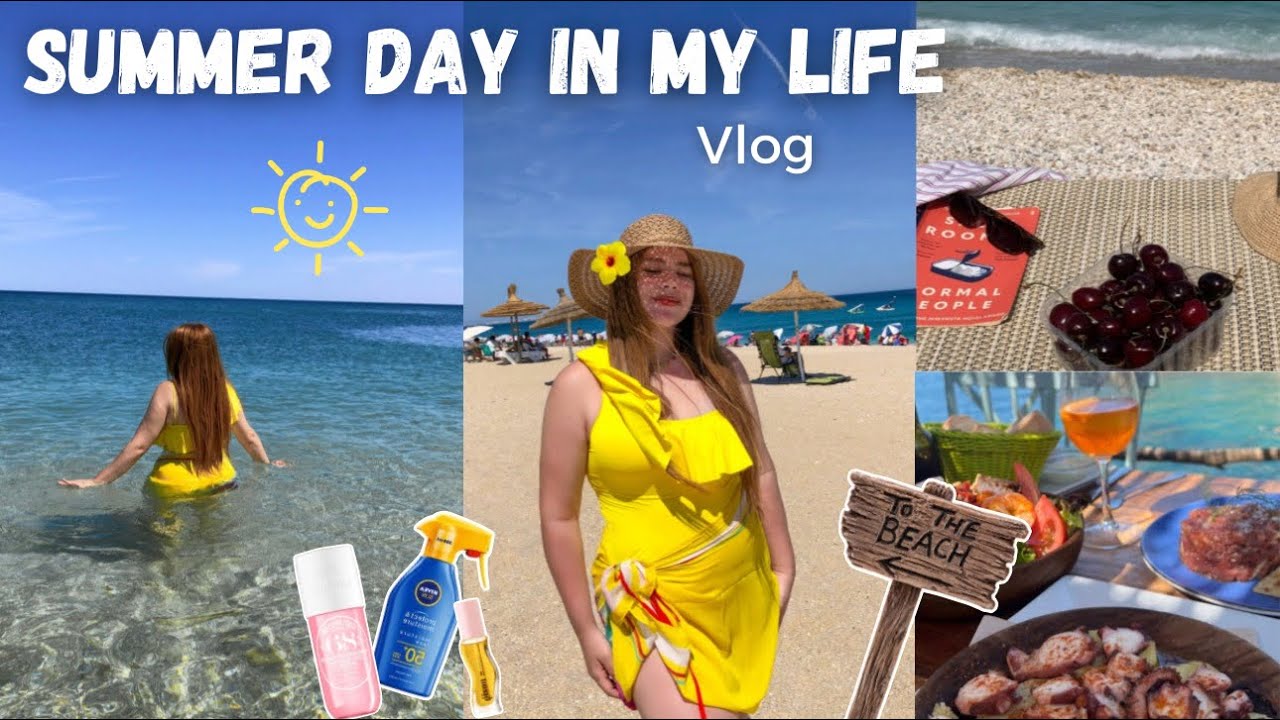Beach Day in my life🌺🏖️🌊| أول تبحيرة فهاد الصيف  ✨متنا بضحك أنا وختي 😂 2025