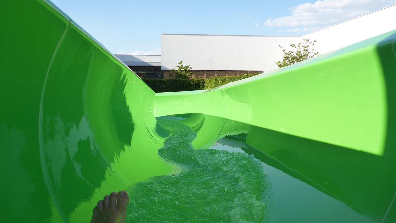 x-bionic sphere Aqua Arena - Green Outdoor Slide | Tobogán zelená Onride POV