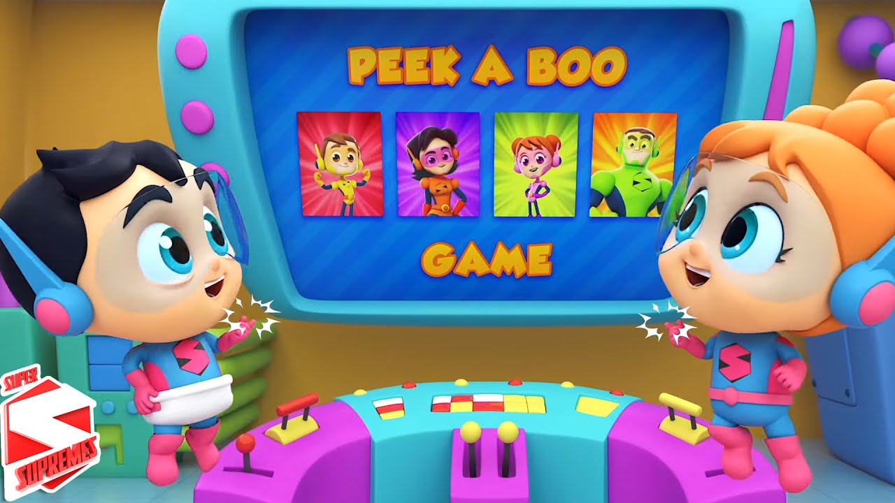 Peek A Boo | Hide and Seek Song | Nursery Rhymes and Baby Songs For Children | Super Supremes