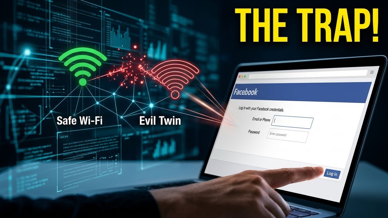 How Hackers Hack Wi-Fi Using Fake Login Page (Evil Twin Attack)  #RGSecurityTeam