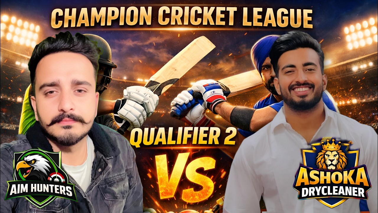 AIM HUNTERS Vs ASHOKA DRYCLEANER | QUALIFIER 2 | CHAMPION CRICKET LEAGUE SANGRUR SEASON 2