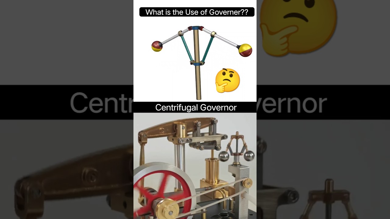 How Centrifugal Governor mechanism #engine #steam #engineering #stem #3ddesign #automobile