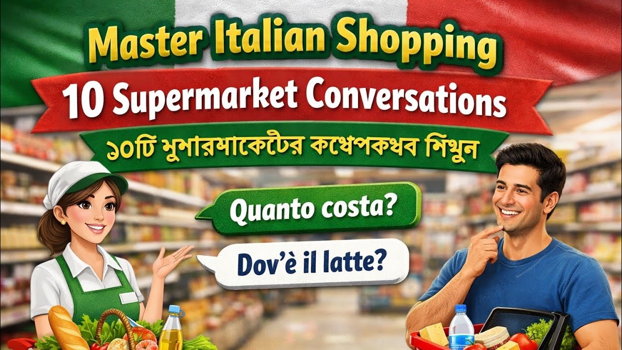 🇮🇹 Master Italian Shopping: 10 Supermarket Conversations | A1-A2 | Learn Italian