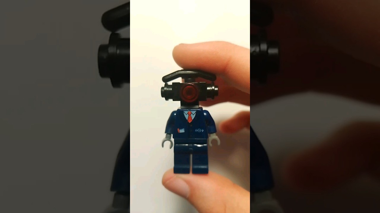Red speaker man made from Lego 