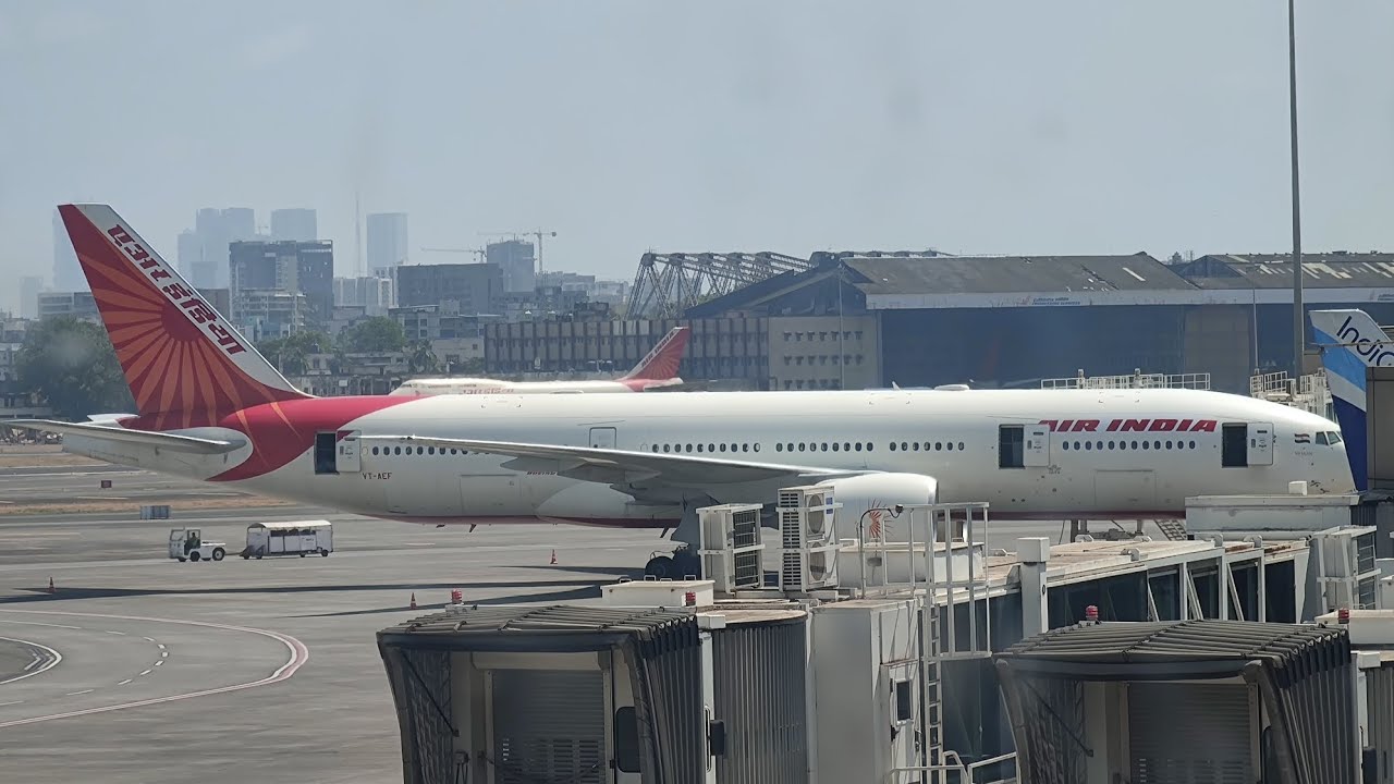 4K Plane Spotting Mumbai CSMIA Terminal-2 Departures & Arrivals on Rwy 32-14