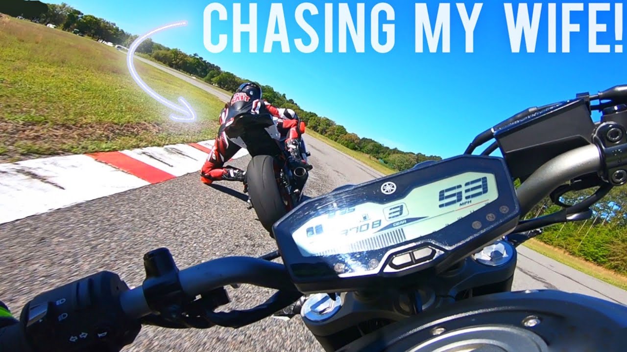 MT07 vs GSXR750 - Chasing My Wife At Jennings GP! 🏁