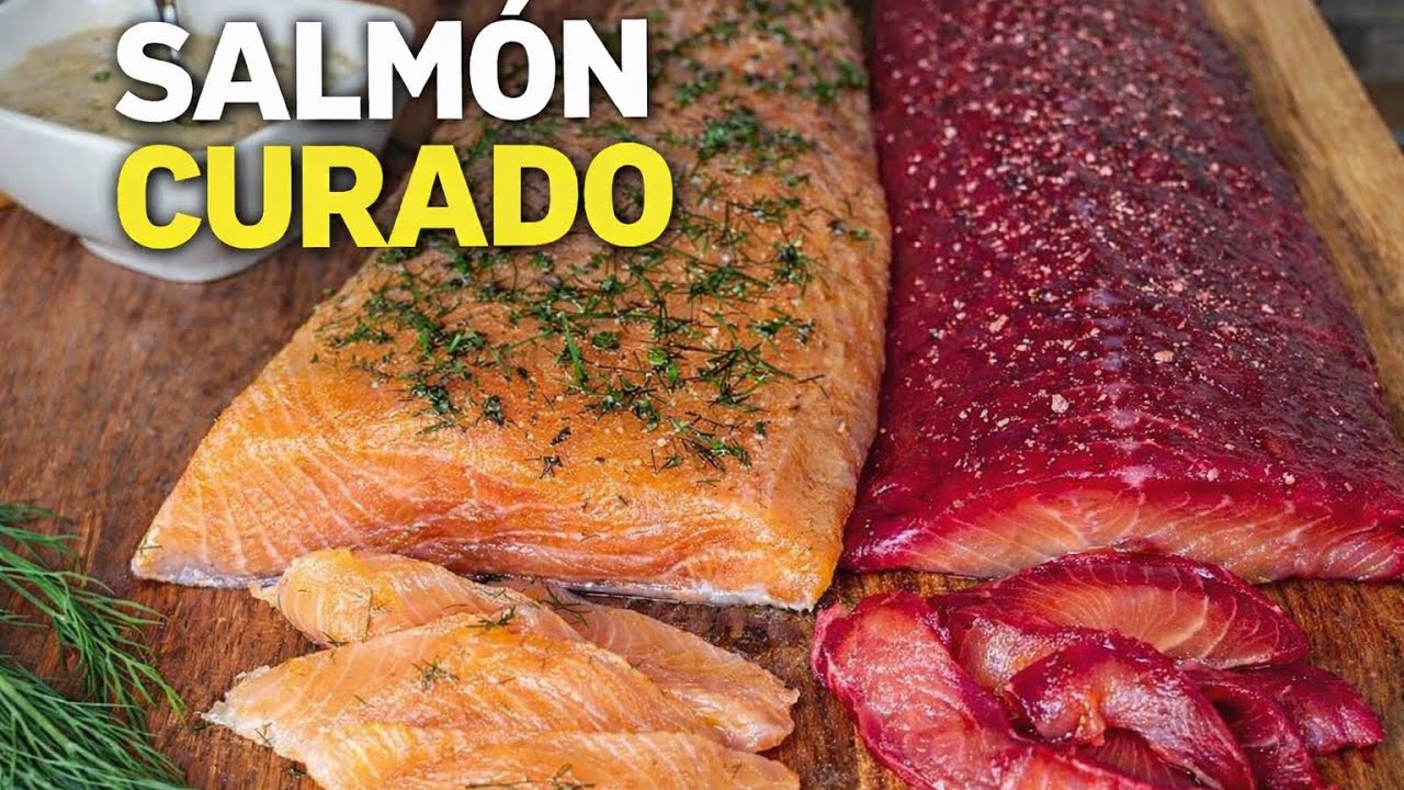 SALMÓN MARINADO CASERO PASO A PASO (GRAVLAX ESCANDINAVO) | CLÁSICO Y CON REMOLACHA