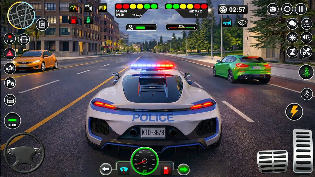 Police Car Simulator 3D: Police Chase-Chase Criminals Fight Crime in the City