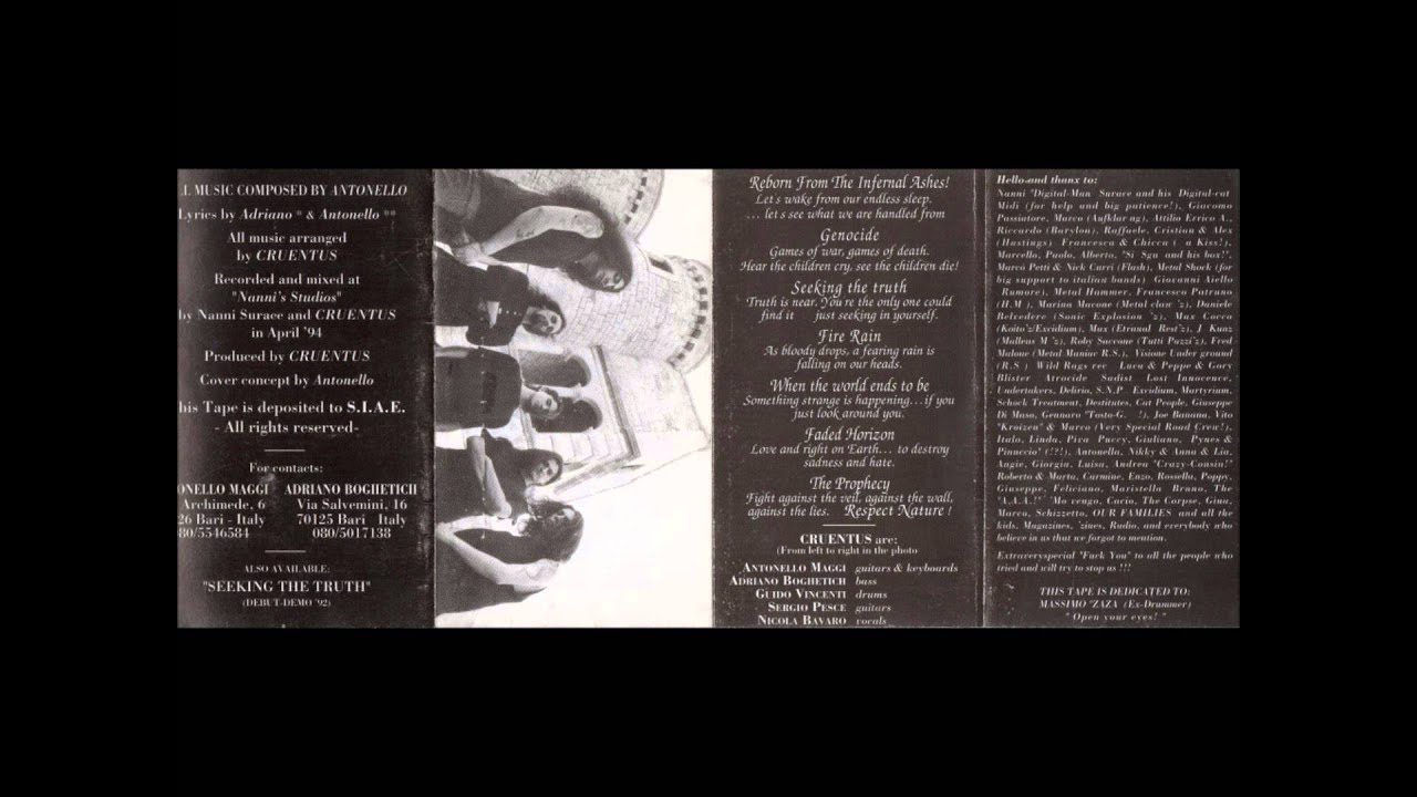 Cruentus - When The World Ends To Be (Side 1) [Full Demo]