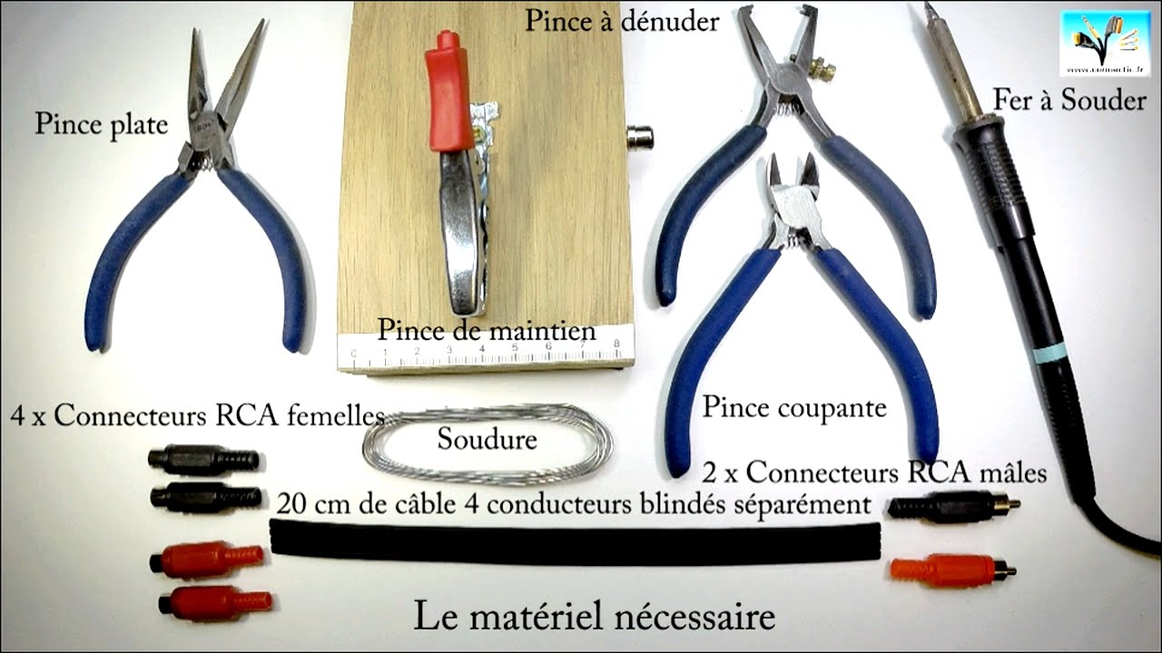 Comment fabriquer/monter un Adaptateur Doubleur de sortie Audio Stéréo avec Connecteurs RCA
