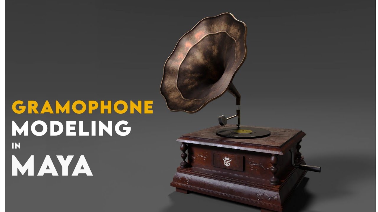 Maya 3D Modeling (Gramophone Modeling) For Beginners (part1)