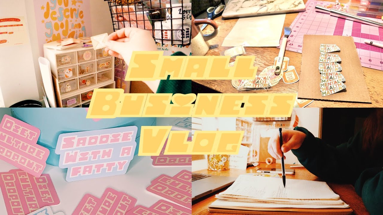 Small Business Studio Vlog - Packing 40+ orders, Making Stickers & Mugs, and Daily Life