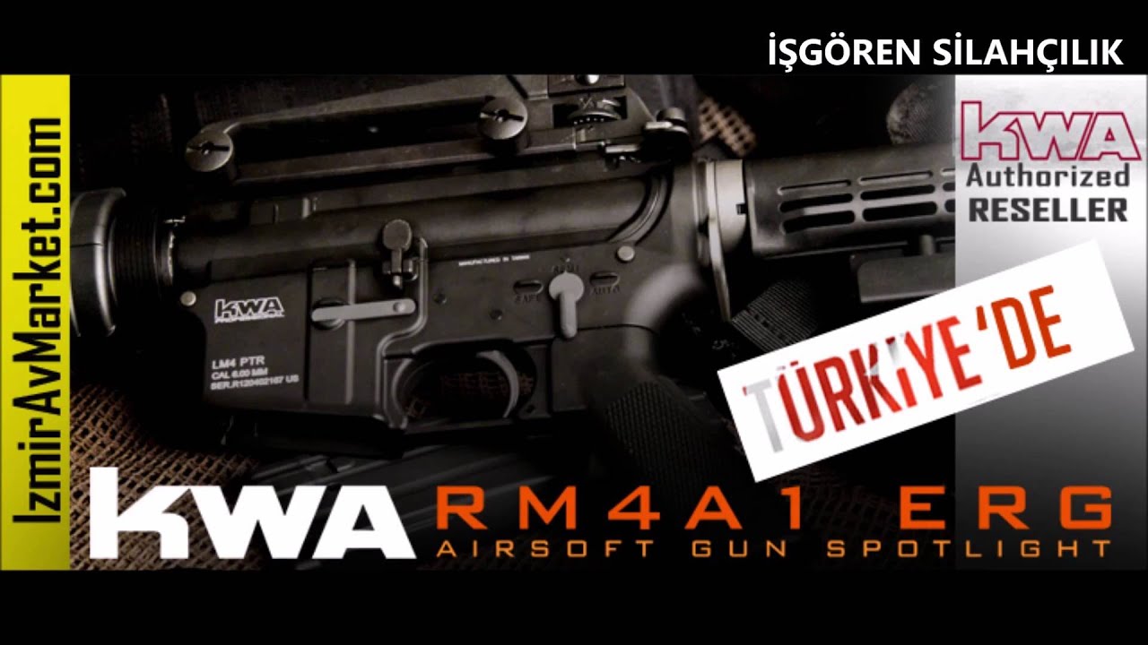 YÜKSEK TEPMELI M4 AIRSOFT TUFEK; KWA RM4A1 ERG TURKIYE'de