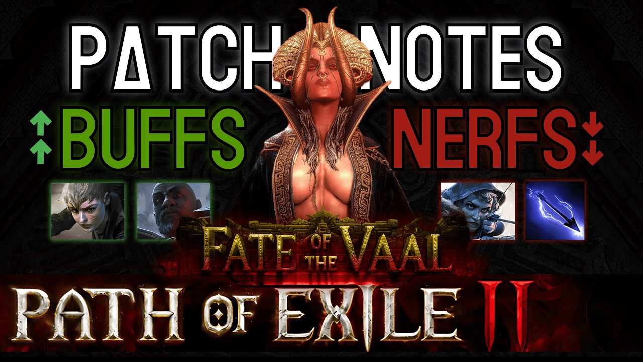 BUFFS E NERFS 0.4 NOVA LIGA FATE OF VAAL PATCH NOTES | PATH OF EXILE