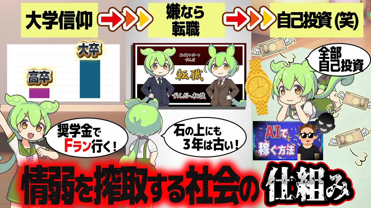 信じると貧乏になる社会の仕組み【ずんだもん解説】