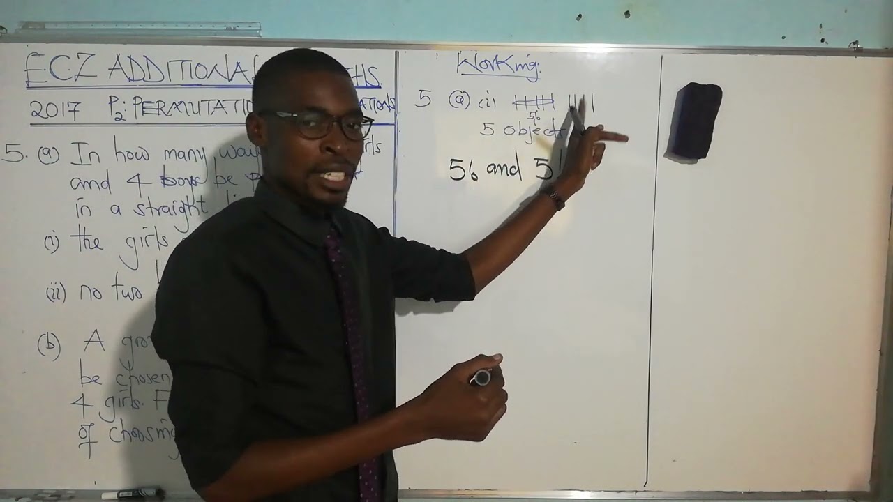 ECZ ADDITIONAL MATHEMATICS SYLLABUS : PERMUTATIONS AND COMBINATIONS. 2017 P2