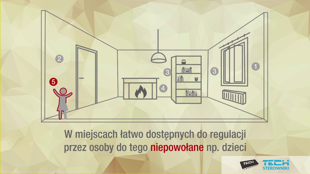Gdzie nie należy umieszczać regulator&oacute;w pokojowych - TECH Sterowniki